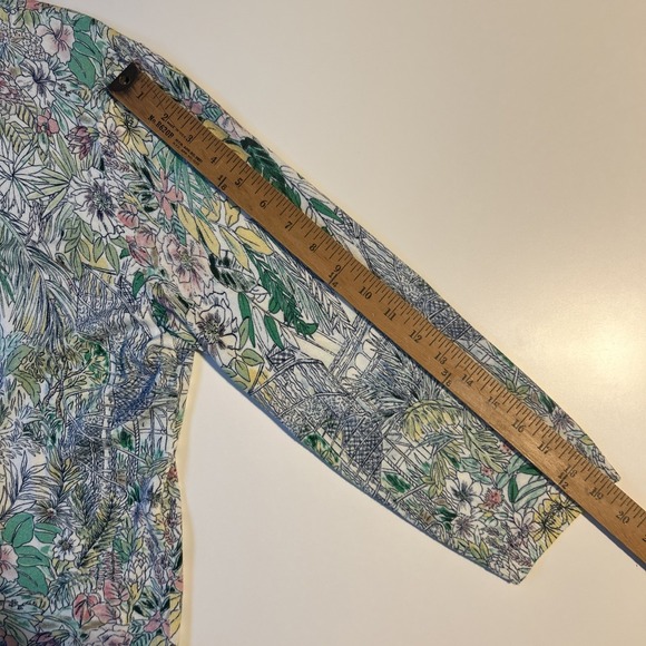 Talbots NWT Cardigan Botanical Garden Floral White Buttons Soft Feminine XL - Picture 8 of 8